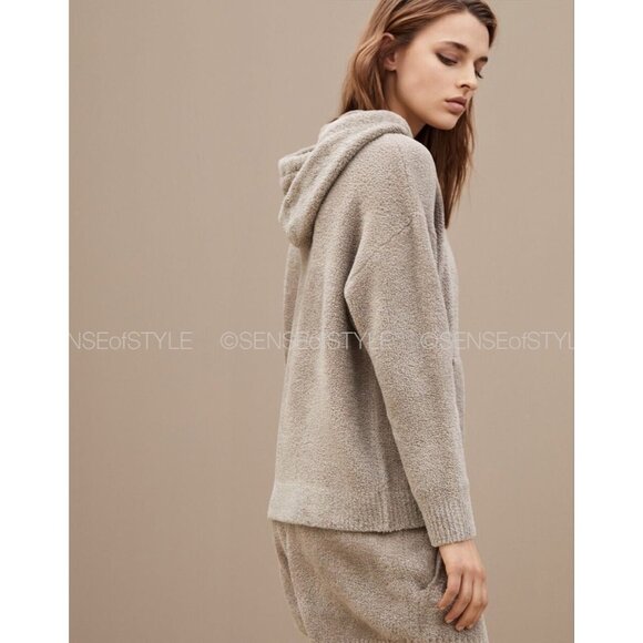 Brunello Cucinelli Cashmere Metallic Teddy Sweatshirt Top Sweater Size M - Picture 10 of 11